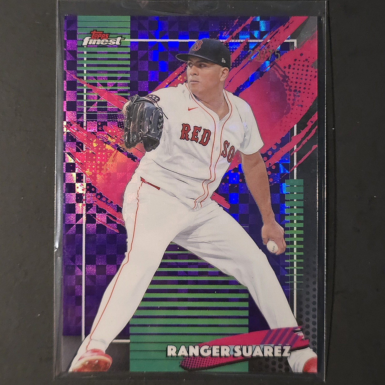 2026 Topps Finest /75 Ranger Suarez RARE Purple X-Fractor /75 Red Sox #280 SP