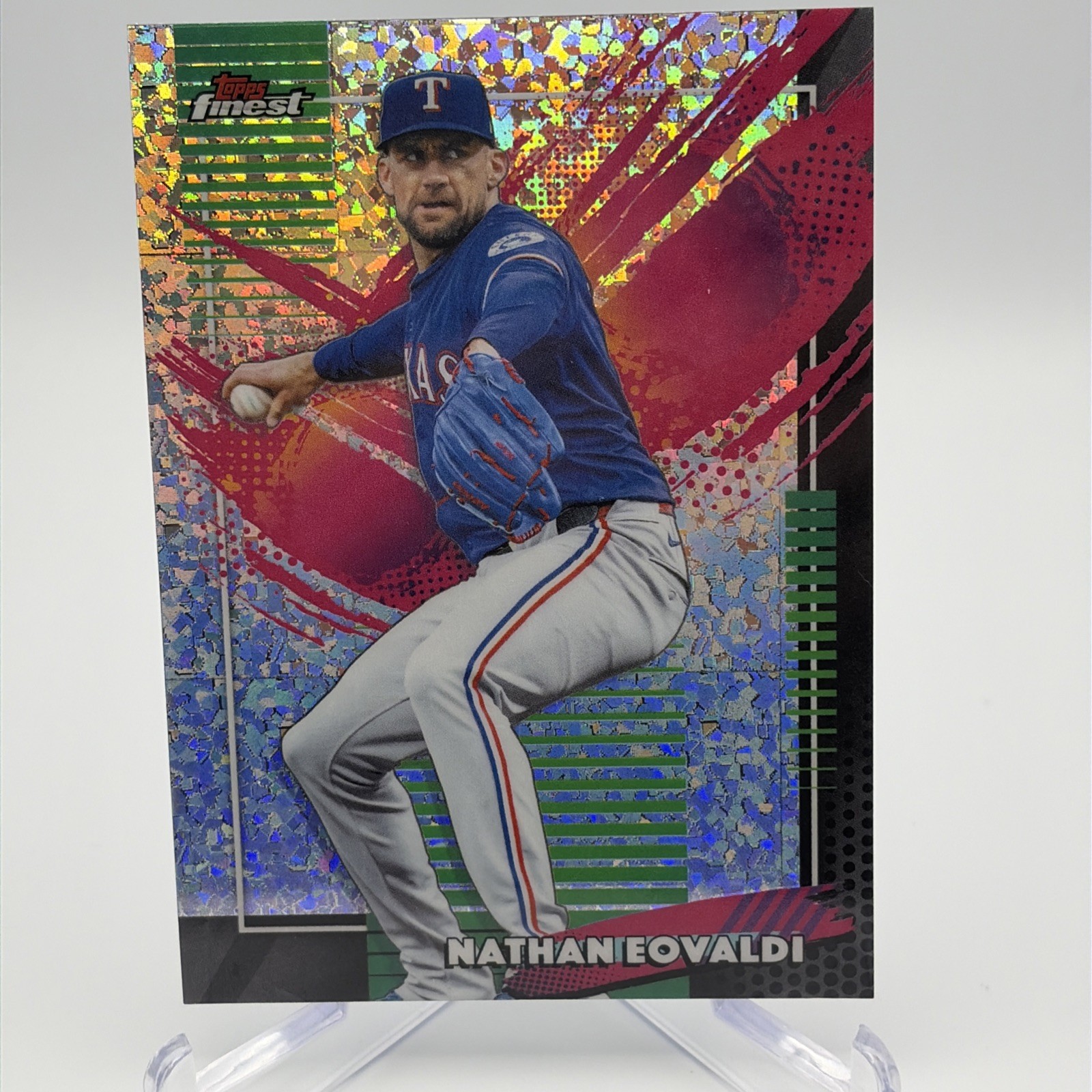 2026 Topps Finest Nathan Eovaldi RARE Mini Diamond Refractor #203 Texas Rangers