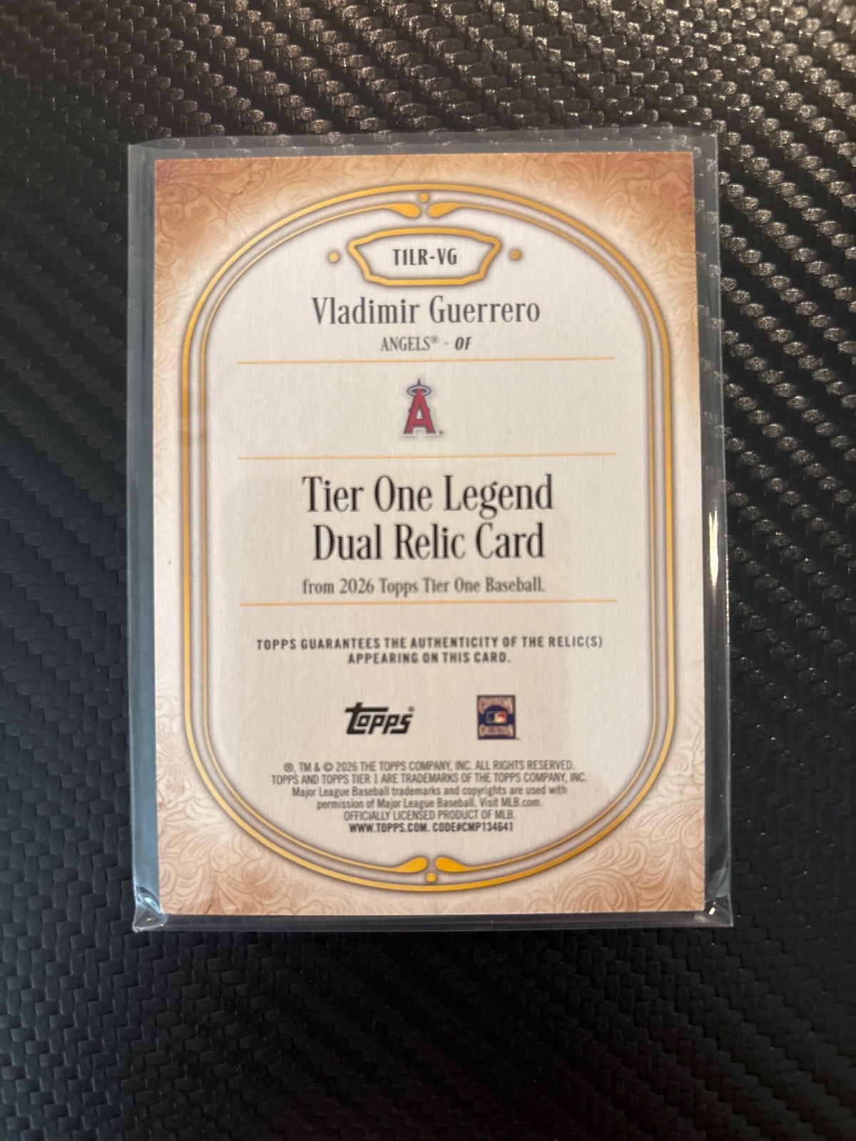 2026 Topps Tier One Vladimir Guerrero Sr Legend Dual Relic /10 Angels HOLO SILVE
