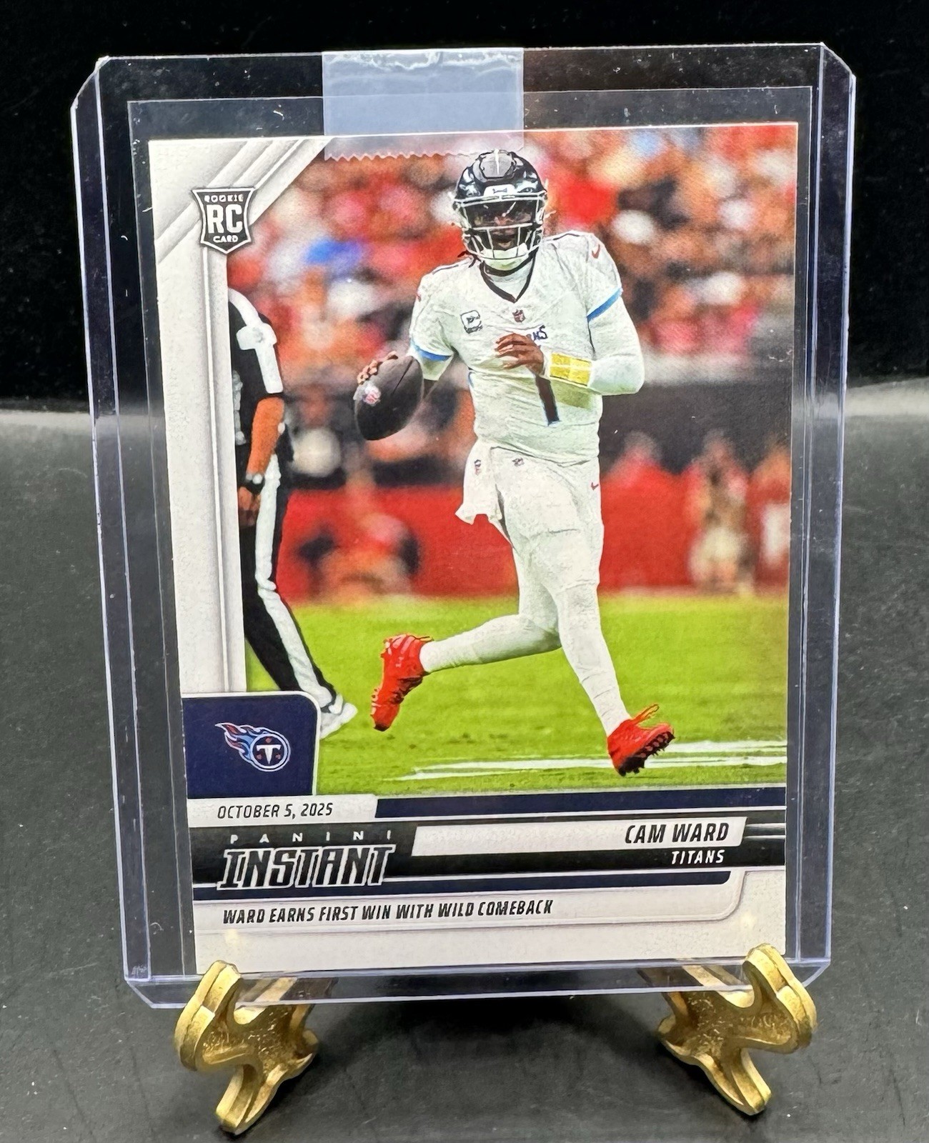 2025 Panini Instant NFL 128 TITANS CAM WARD FIRST WIN ROOKIE RC 1/279