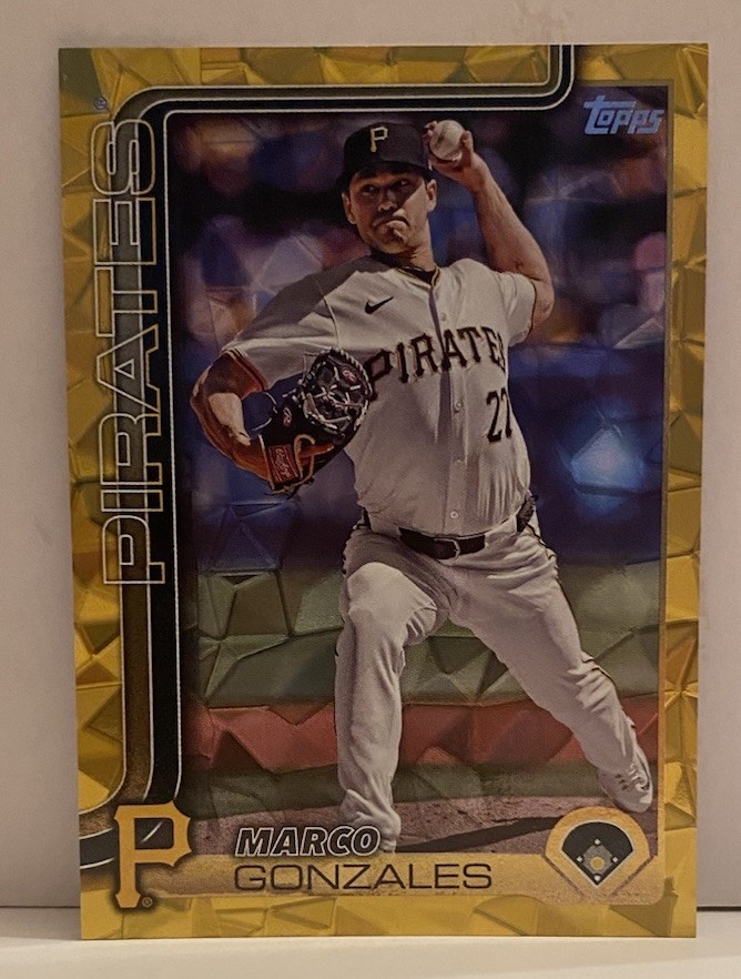 2025 Topps Series One Marco Gonzales Gold Diamante Foil /50 Pittsburgh Pirates