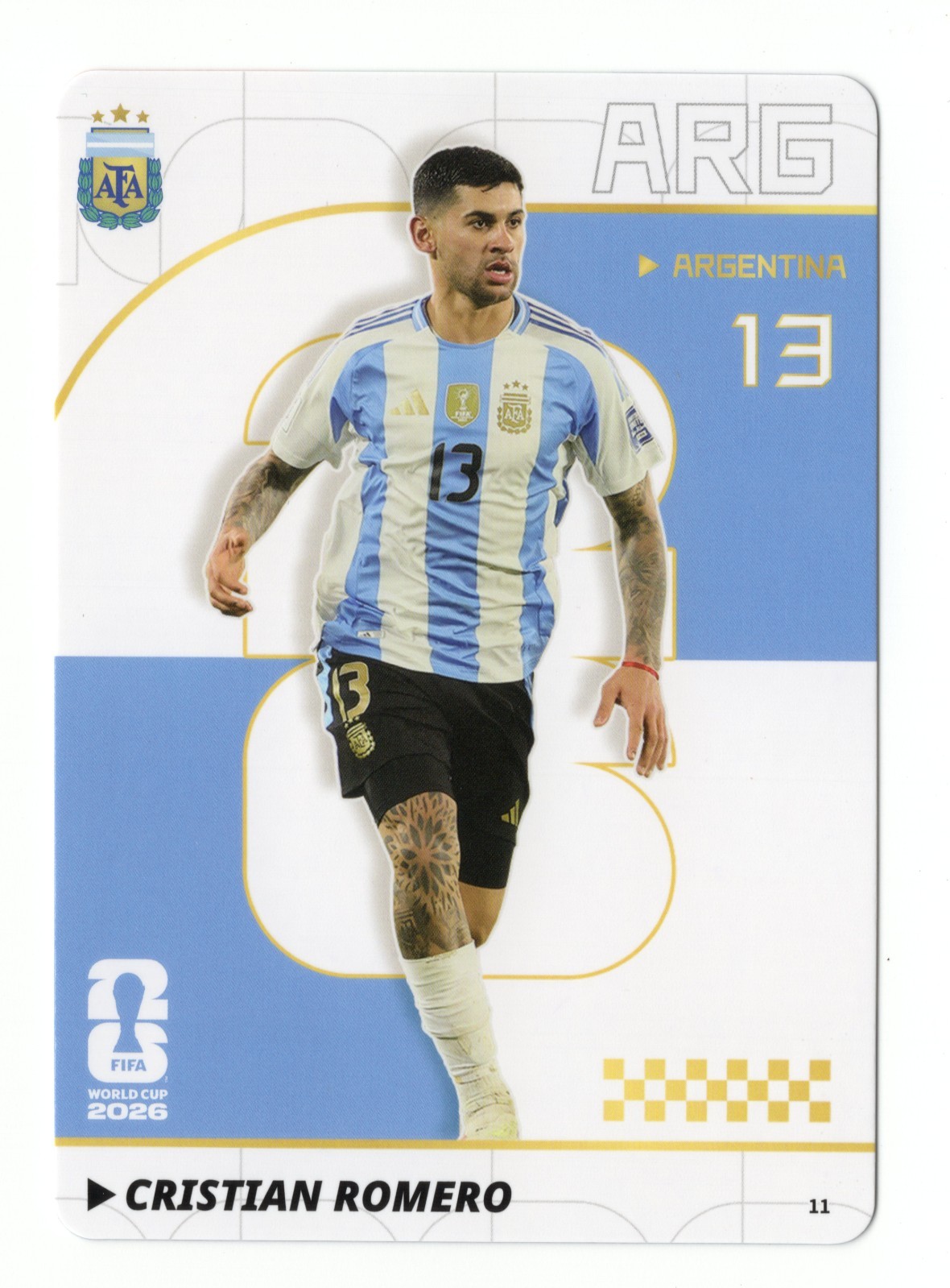 2026 Panini Kayou FIFA World Cup Cristian Cuti Romero #11 NM Argentina