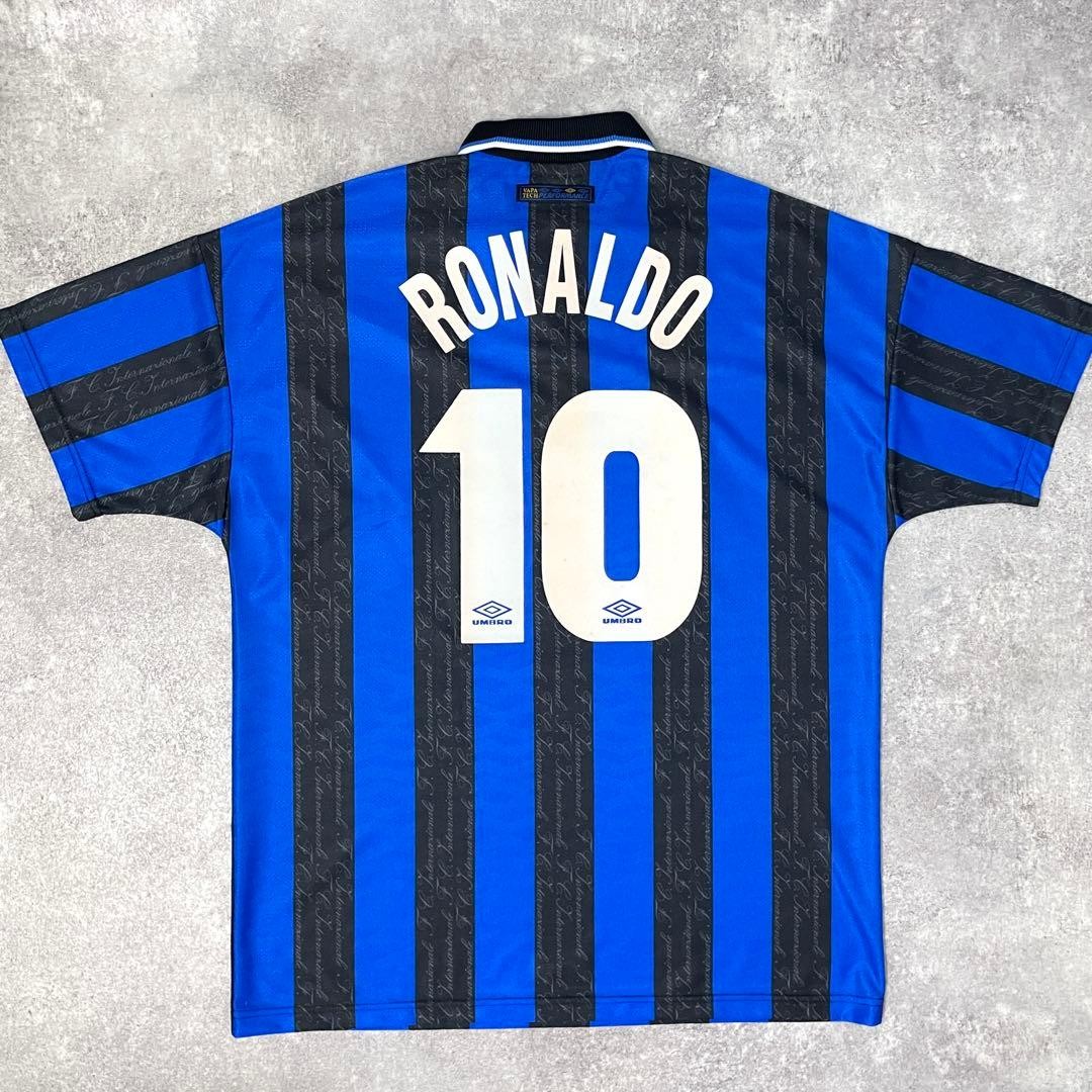 Inter Milan 1997 98 Ronaldo #10 Umbro Home Jersey XL Vintage Rare Brazil Italy