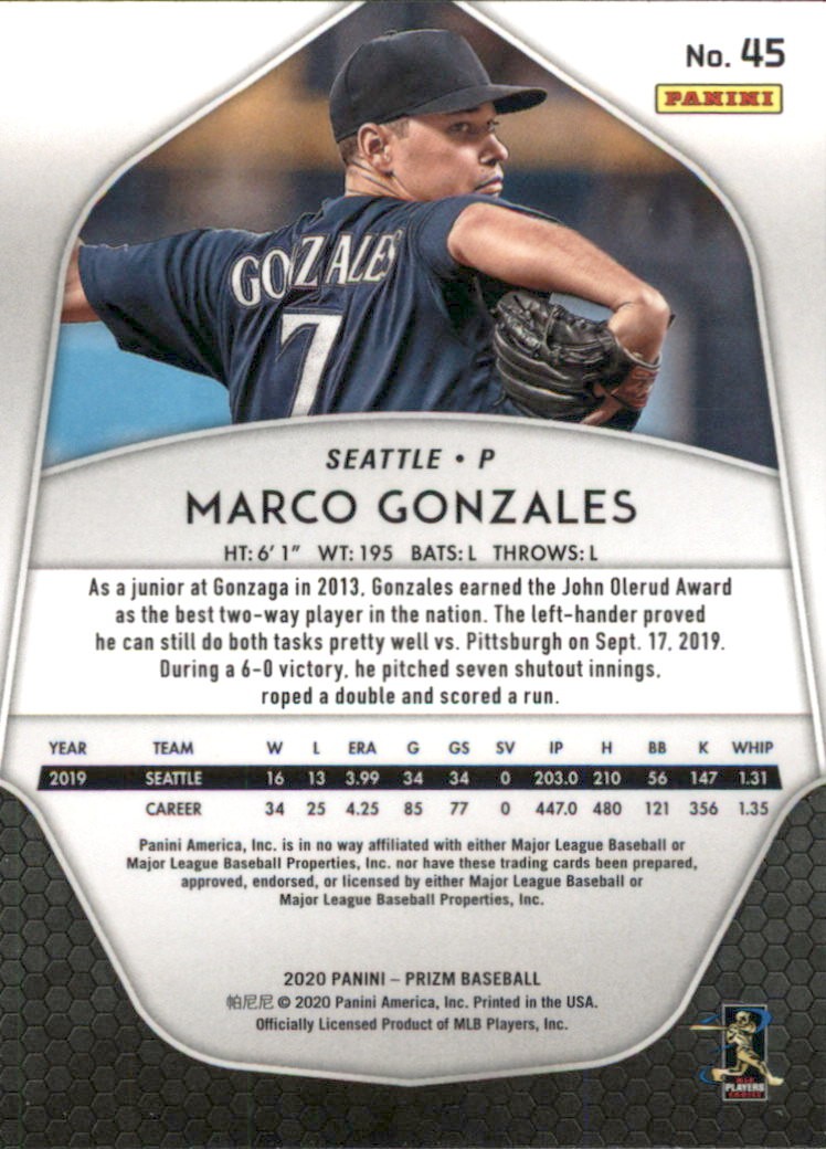 2020 Panini Prizm #45 Marco Gonzales – BB