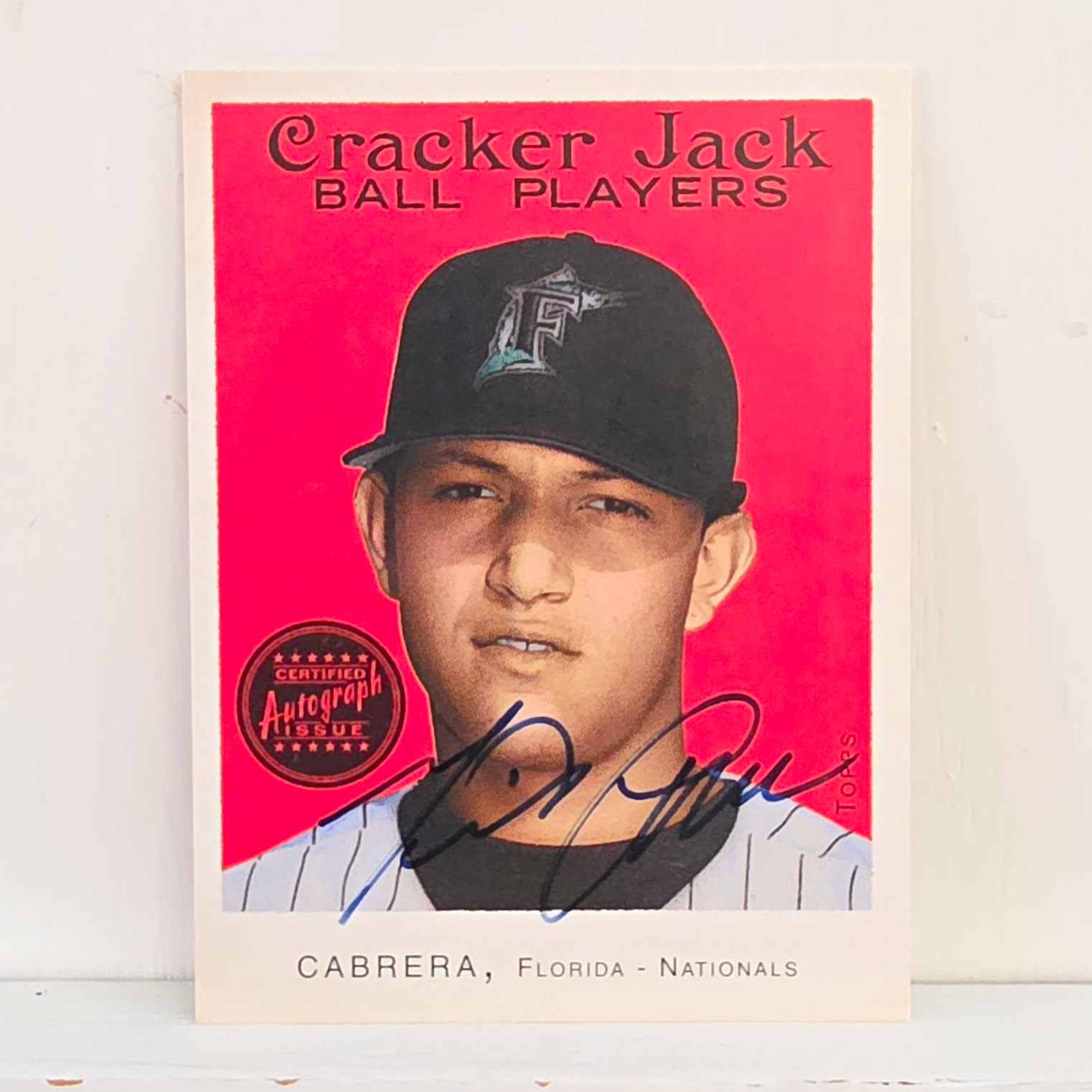 Topps 2004 Cracker Jack Mini Miguel Cabrera 226 Florida Marlins Autograph Insert