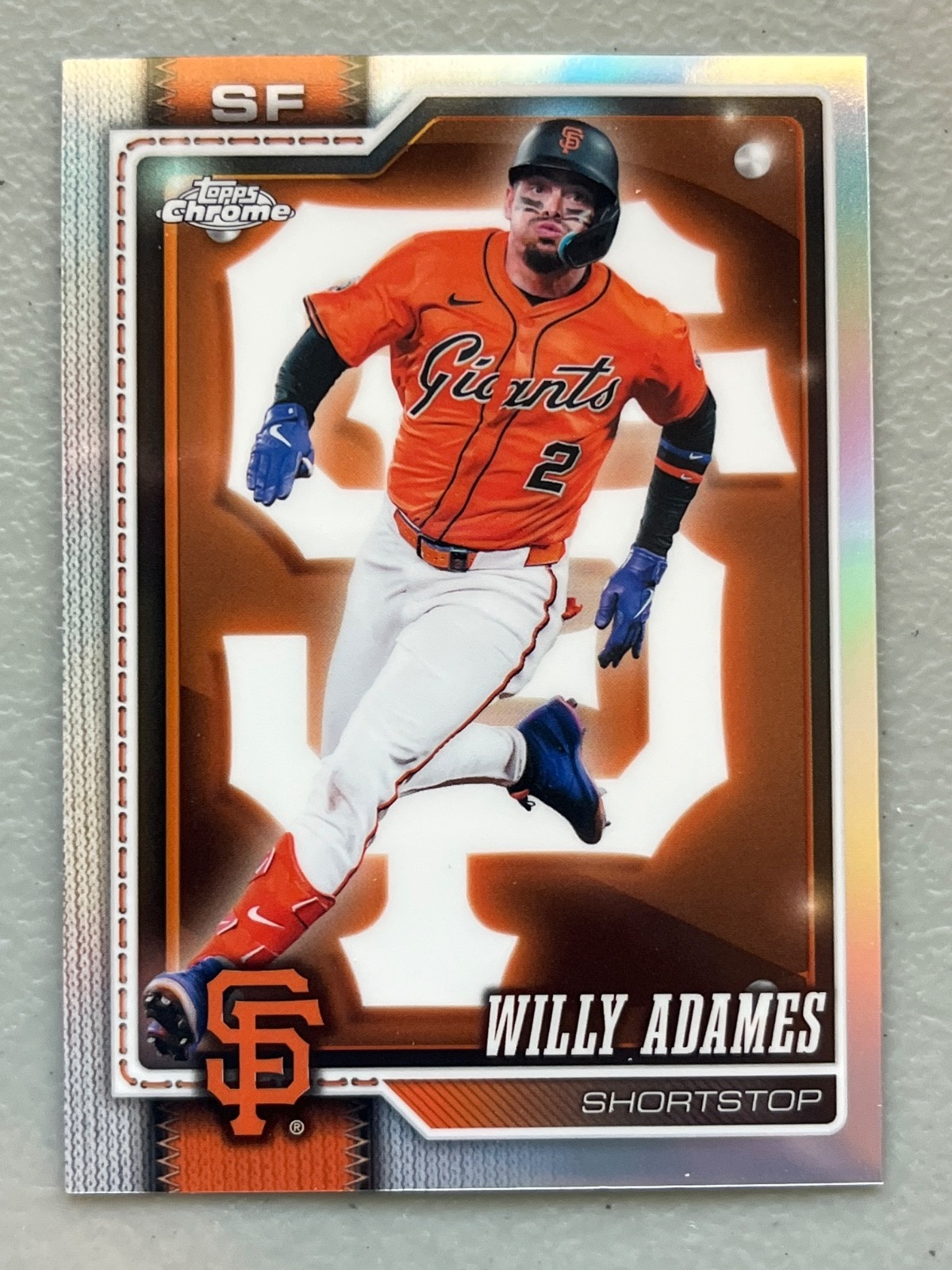 2026 Topps Chrome Willy Adames Lightboard Team Logo Variation