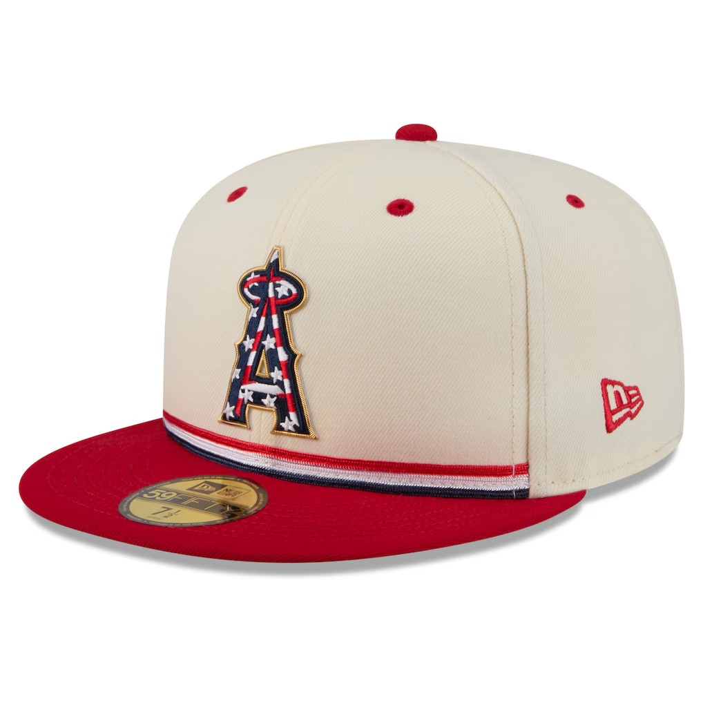 New Era Los Angeles Angels 4th of July USA 250 59FIFTY Fitted Hat SHIPS FREE