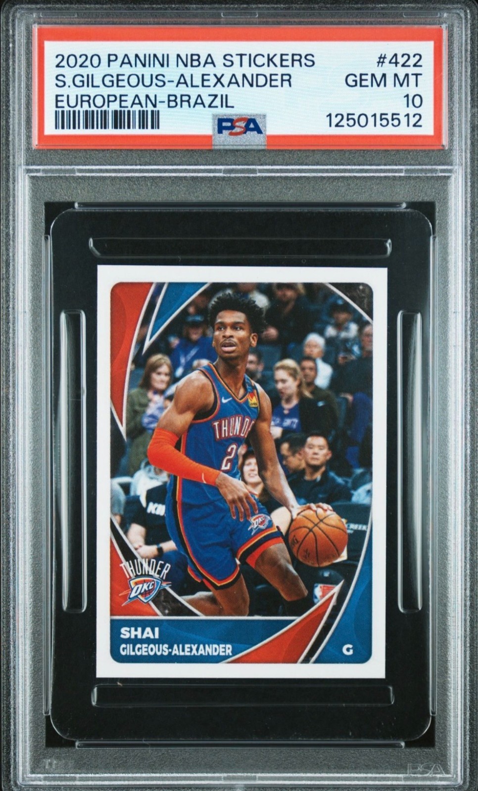 Shai Gilgeous-Alexander 2020 Panini Sticker MADE IN BRAZIL #422 – PSA 10 – POP 1