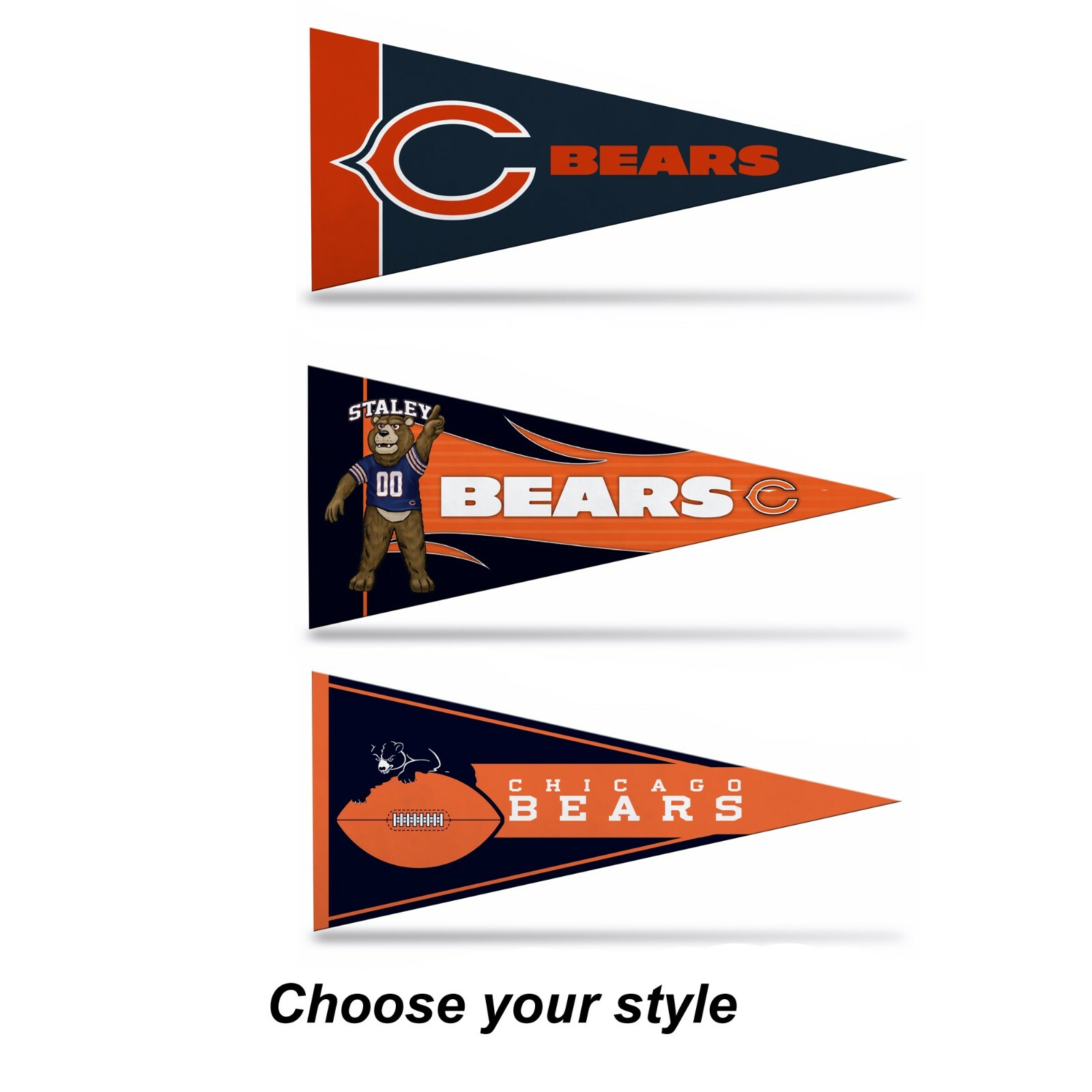 Chicago Bears NFL Mini Pennant 9×4 inch, felt, made in USA