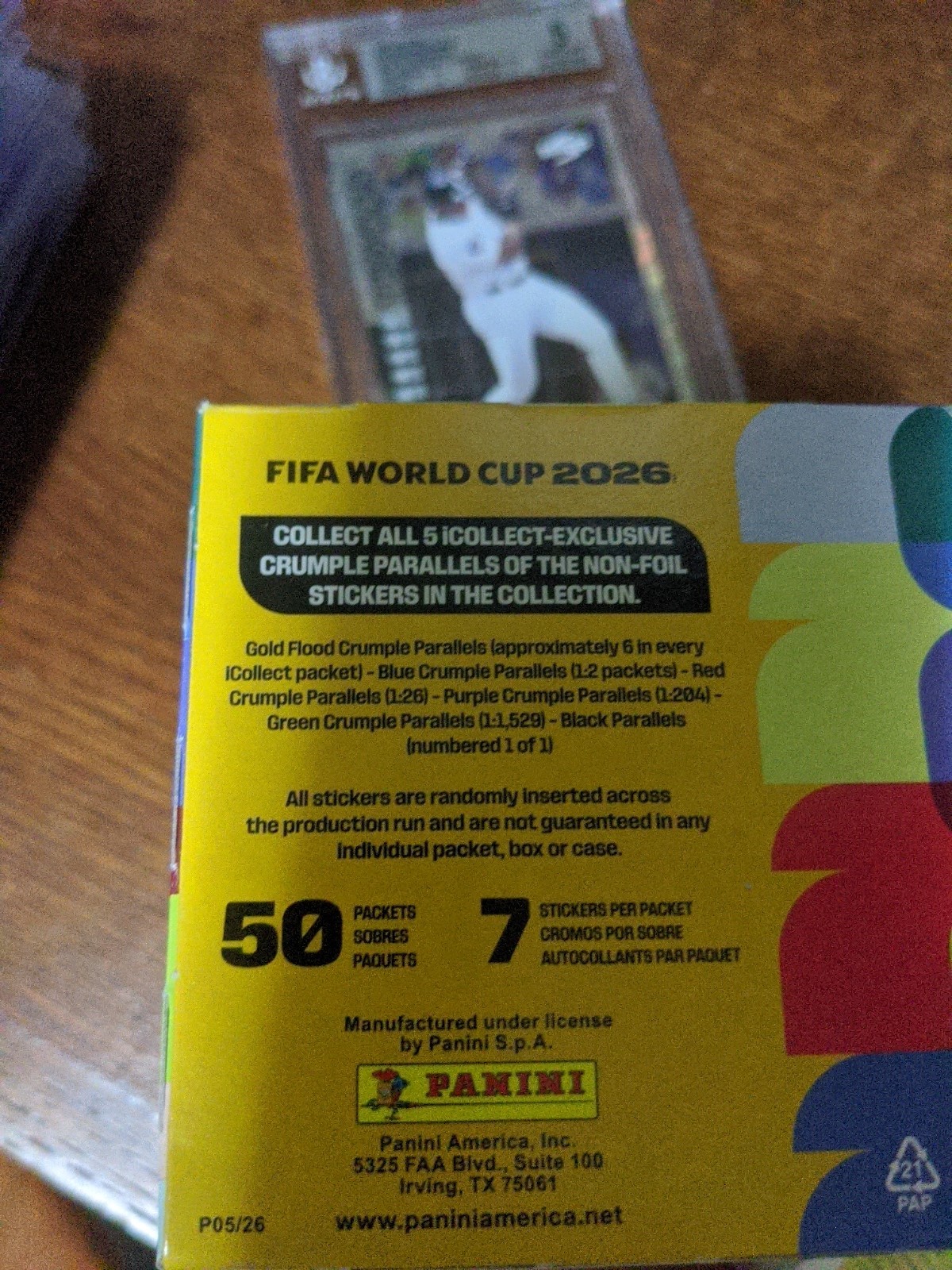 2026 Panini FIFA World Cup Sticker Box Gold Online Exclusive Sealed Gold Crumple