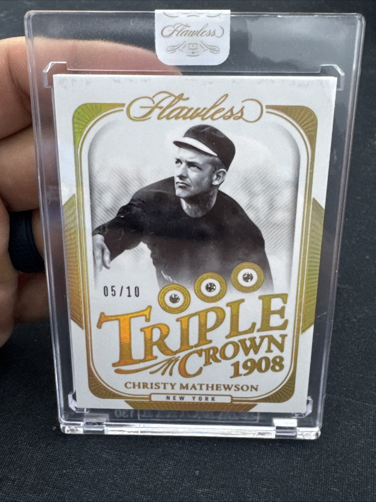 2024 Panini Flawless Christy Mathewson Triple Crown Triple Diamond /10 GOLD