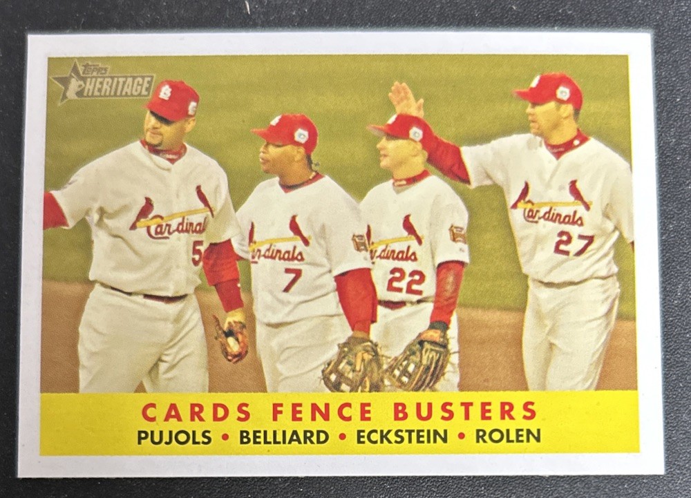 2007 Topps Heritage Cards Fence Busters Pujols Belliard Eckstein Rolen 351 VG OC