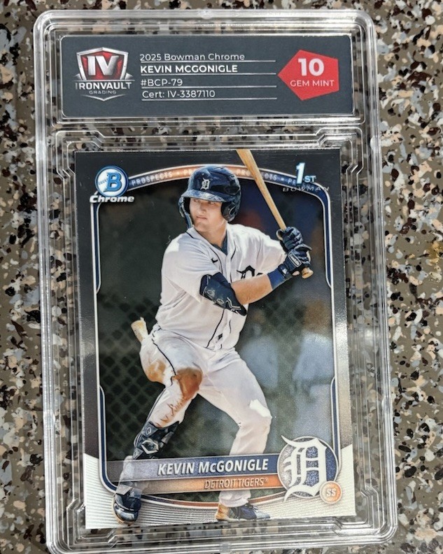 2025 Bowman Chrome 1st Kevin Mcgonigle BCP-79 Graded 10 Gem Mint Tigers Rookie
