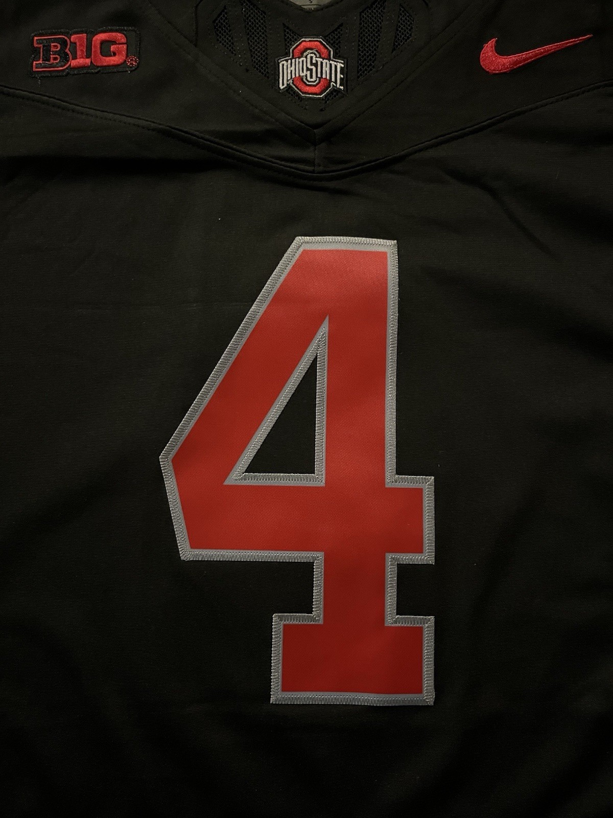 Jeremiah Smith Black Ohio State OSU Jersey Buckeyes Stitched 4 FUSE Stitched