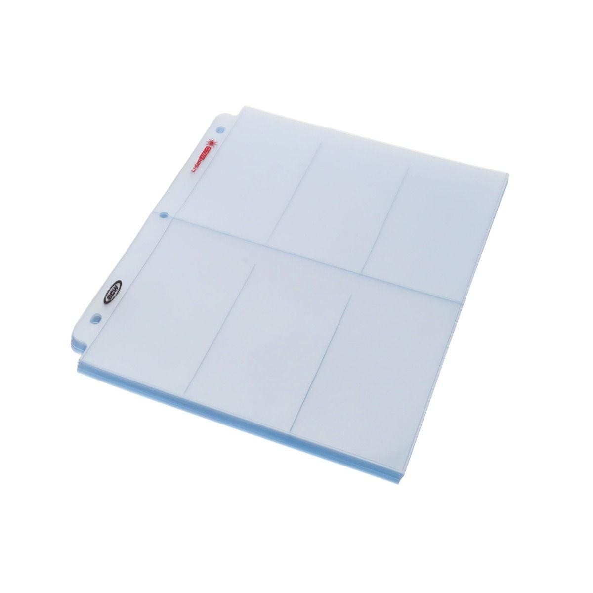100 Tall Trading Gaming Sport Cards Album Pages 6 Pockets BCW Long Term Storage