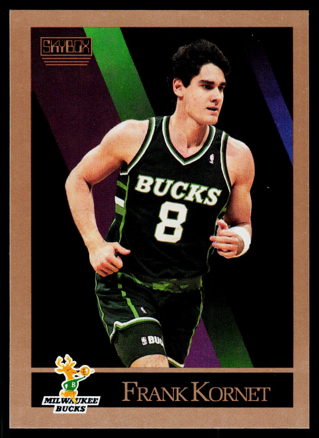 Frank Kornet, 1990-91 SkyBox, #159, Milwaukee Bucks,