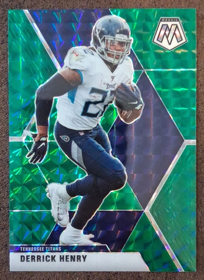 Derrick Henry 2020 Panini Mosaic #191 Prizm Green Titans Ravens