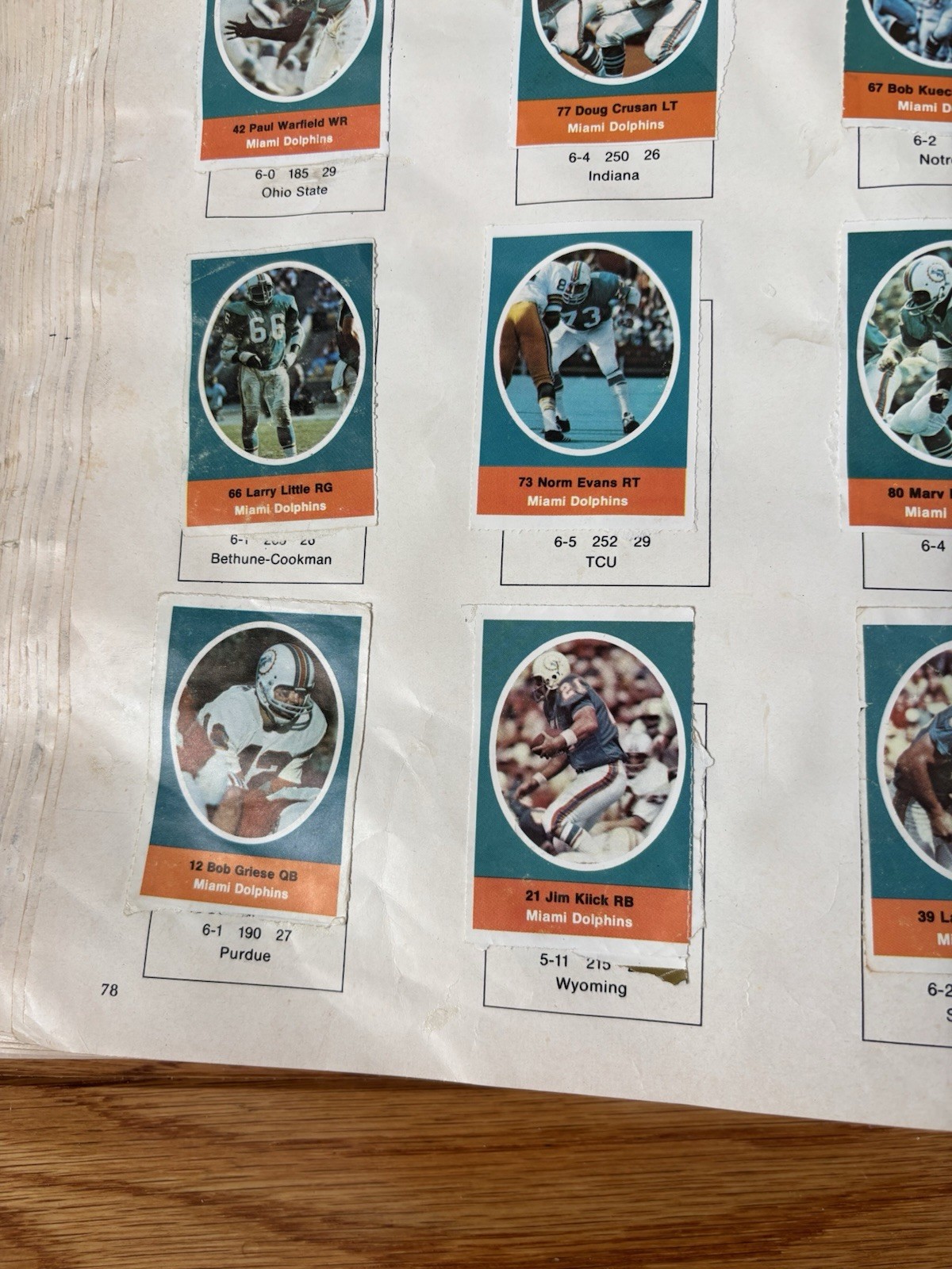 Vintage NFL Action 1972 Sunoco Sticker Album with Stickers – 90% Complete 💥