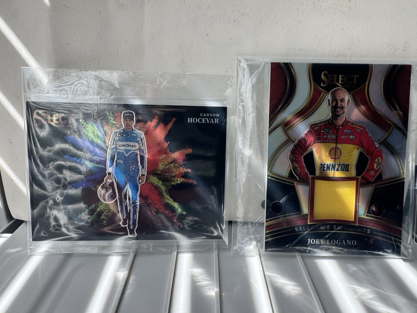 2026 Panini Select NASCAR – Color Blast – Hocevar W/ Logano Swatch Card