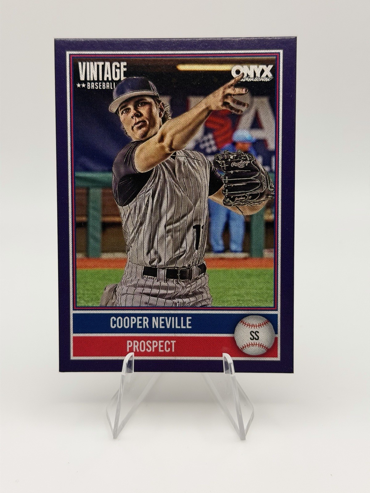 2026 Onyx Vintage Cooper Neville #OV-CORA Purple Border /150 Prospect Card