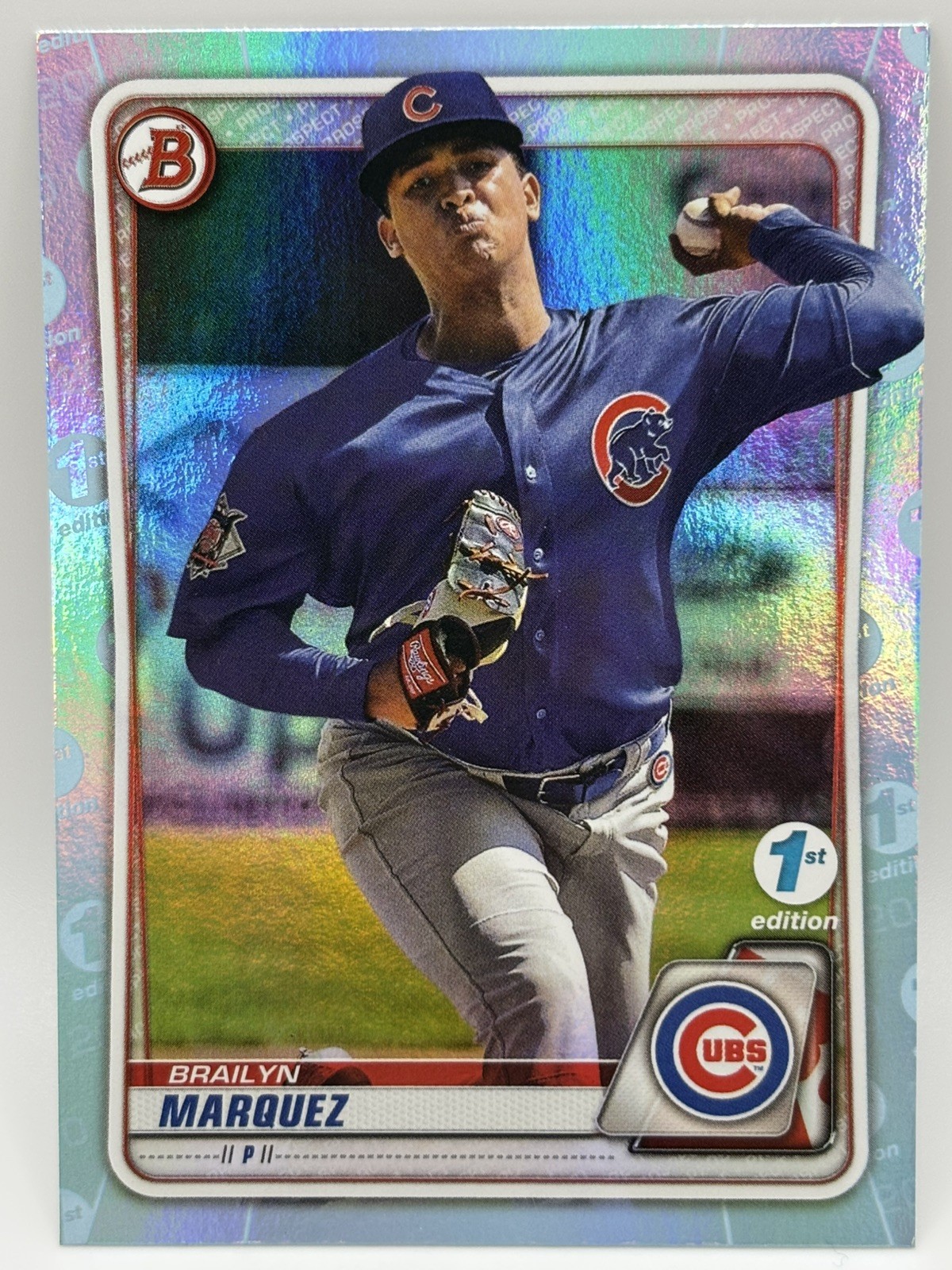 2020 BOWMAN 1ST EDITION BRAILYN MARQUEZ #BFE-49 SKY BLUE FOIL RC