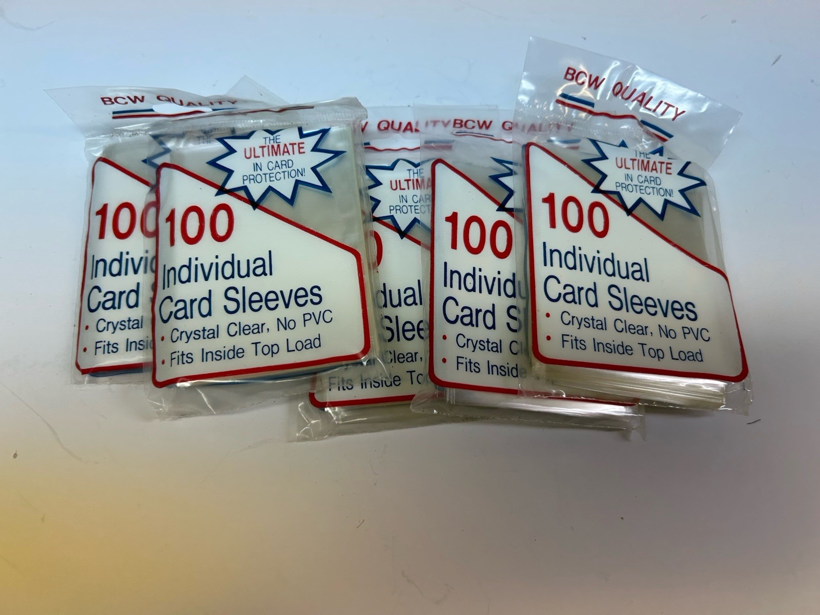 500 INDIVIDUAL SPORT / TRADING CARD PROTECTION SLEEVES BCW FITS INSIDE TOPLOAD