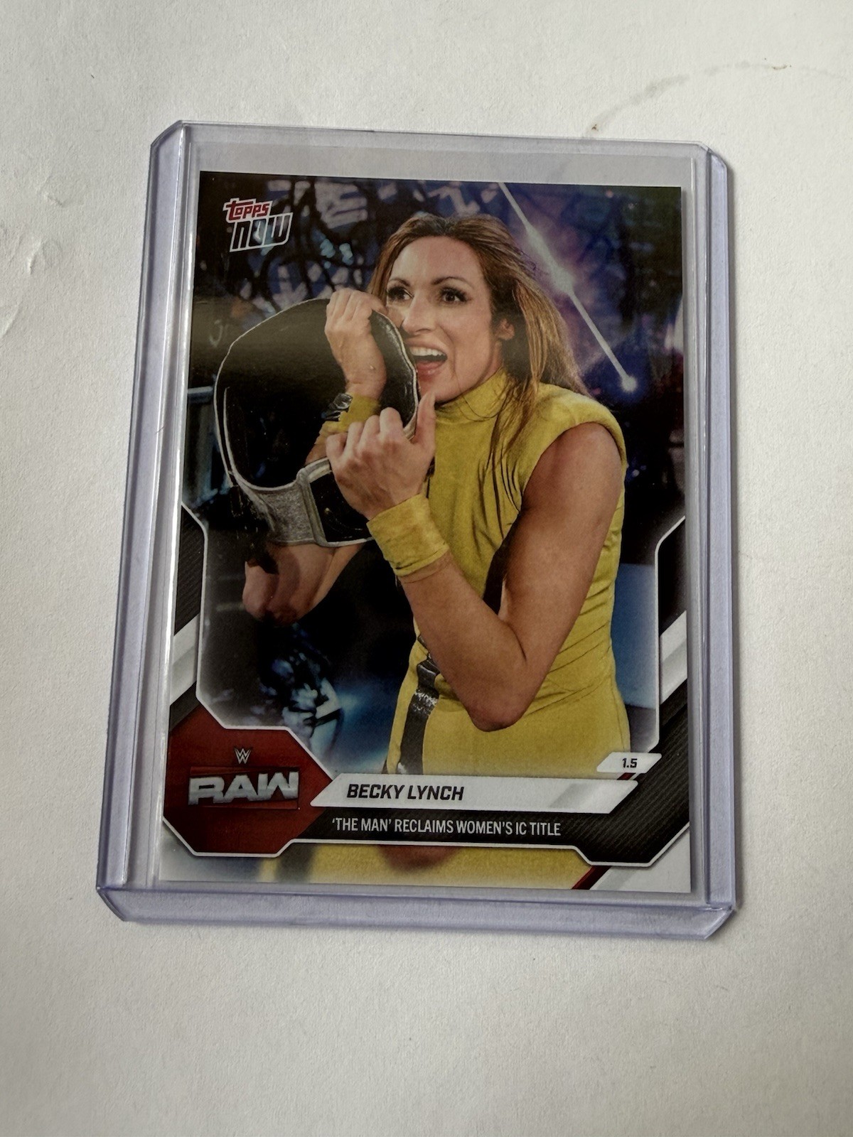 2026 Topps NOW WWE 4 BECKY LYNCH @RAW INTERCONTINENTAL CHAMPION – IN HAND 🤚