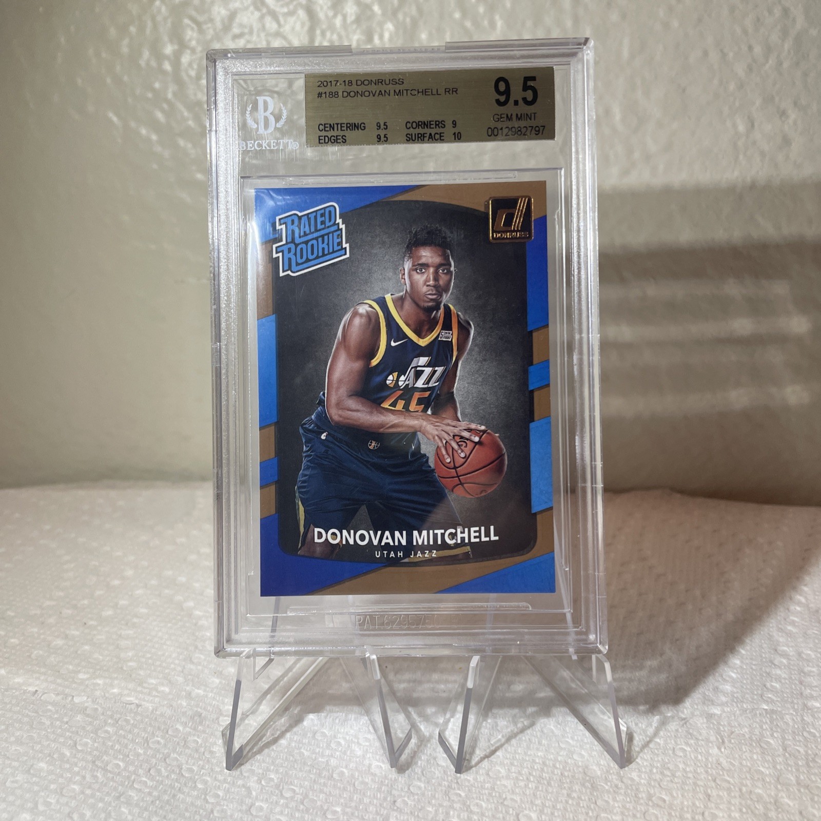 DONOVAN MITCHELL ROOKIE CARD 2017 PANINI PSA 10 GEM MINT! 1-BGS 9.5. GM MT LOT 5