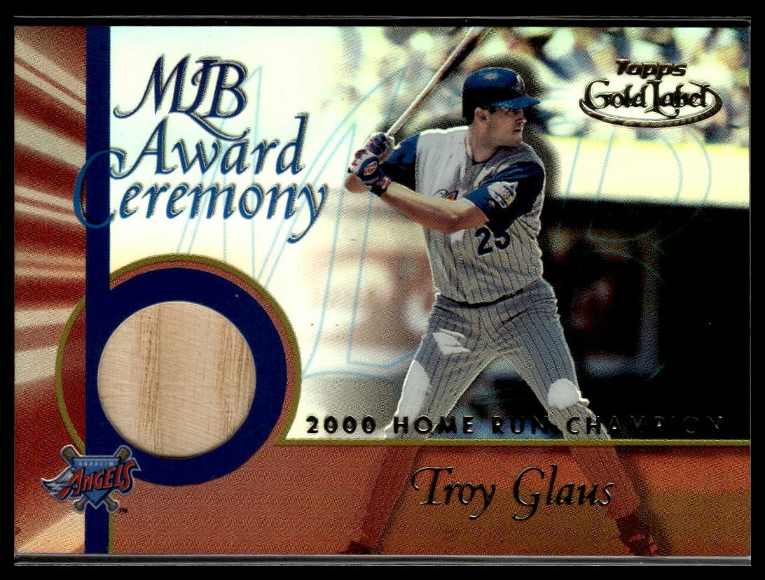 2001 Topps Gold Label #GLR-TG Troy Glaus MLB Award Ceremony Relics