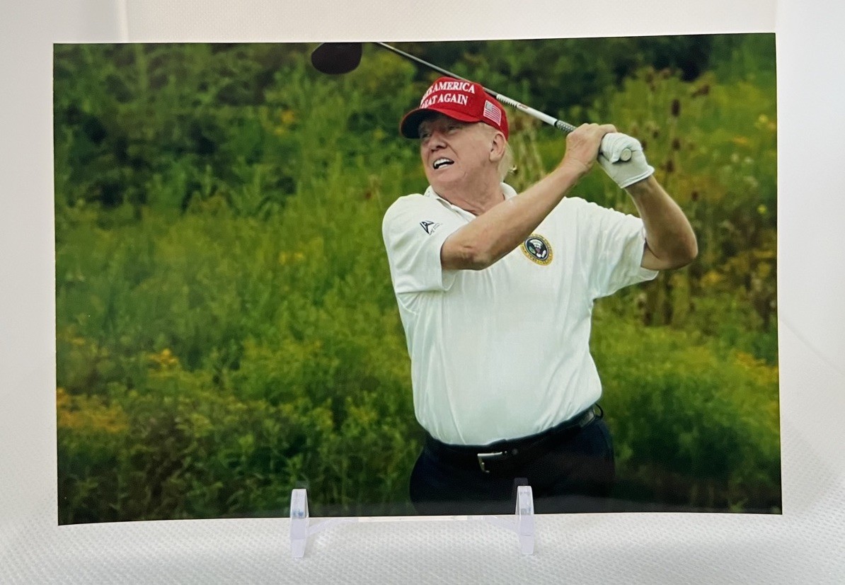 President Donald Trump Golf Swing Pose – 4×6 Photo