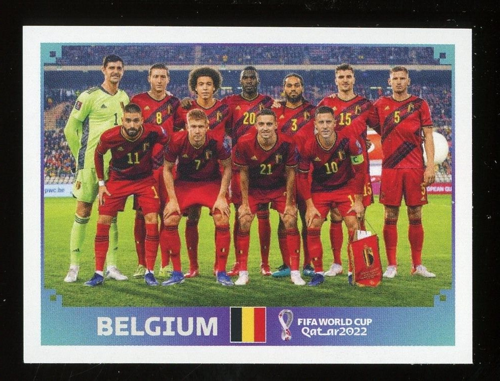 2022 Fifa World Cup Panini Sticker Qatar BELGIUM TEAM Belgium BEL1