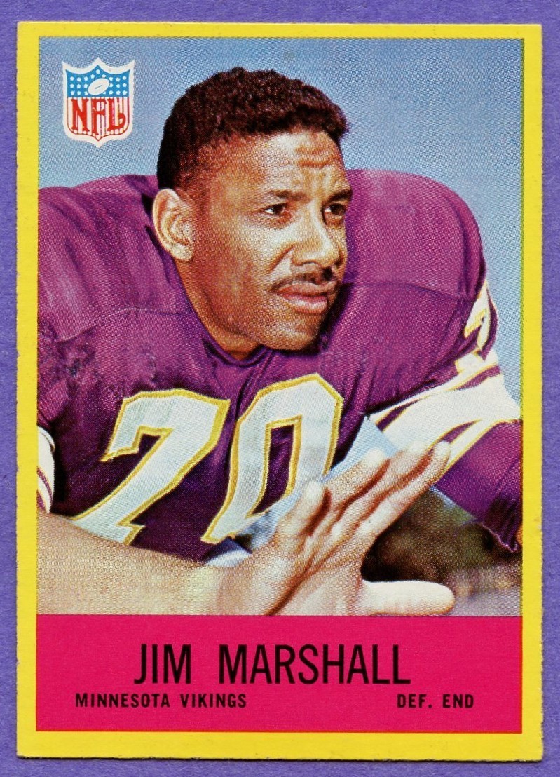 1967 Philadelphia Jim Marshall #103 Vikings NM