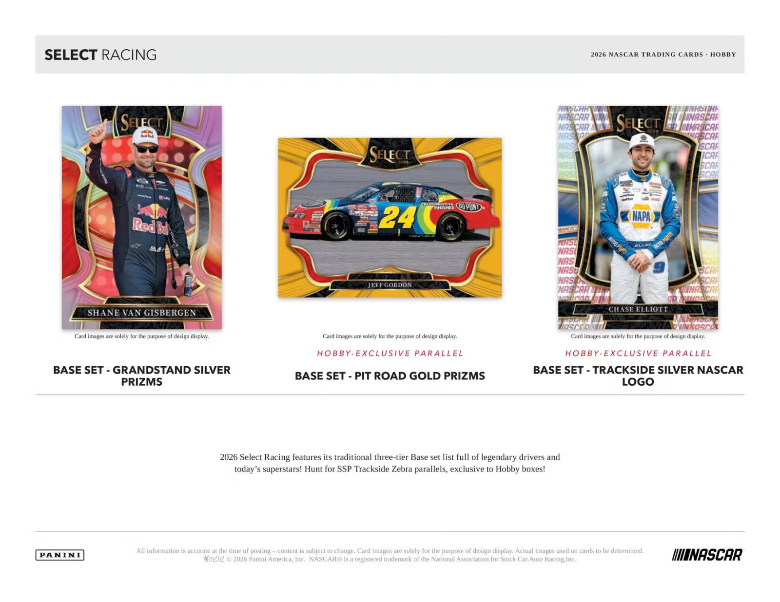 2026 Panini Select NASCAR Racing 3x Hobby Box Break PYD #626-22