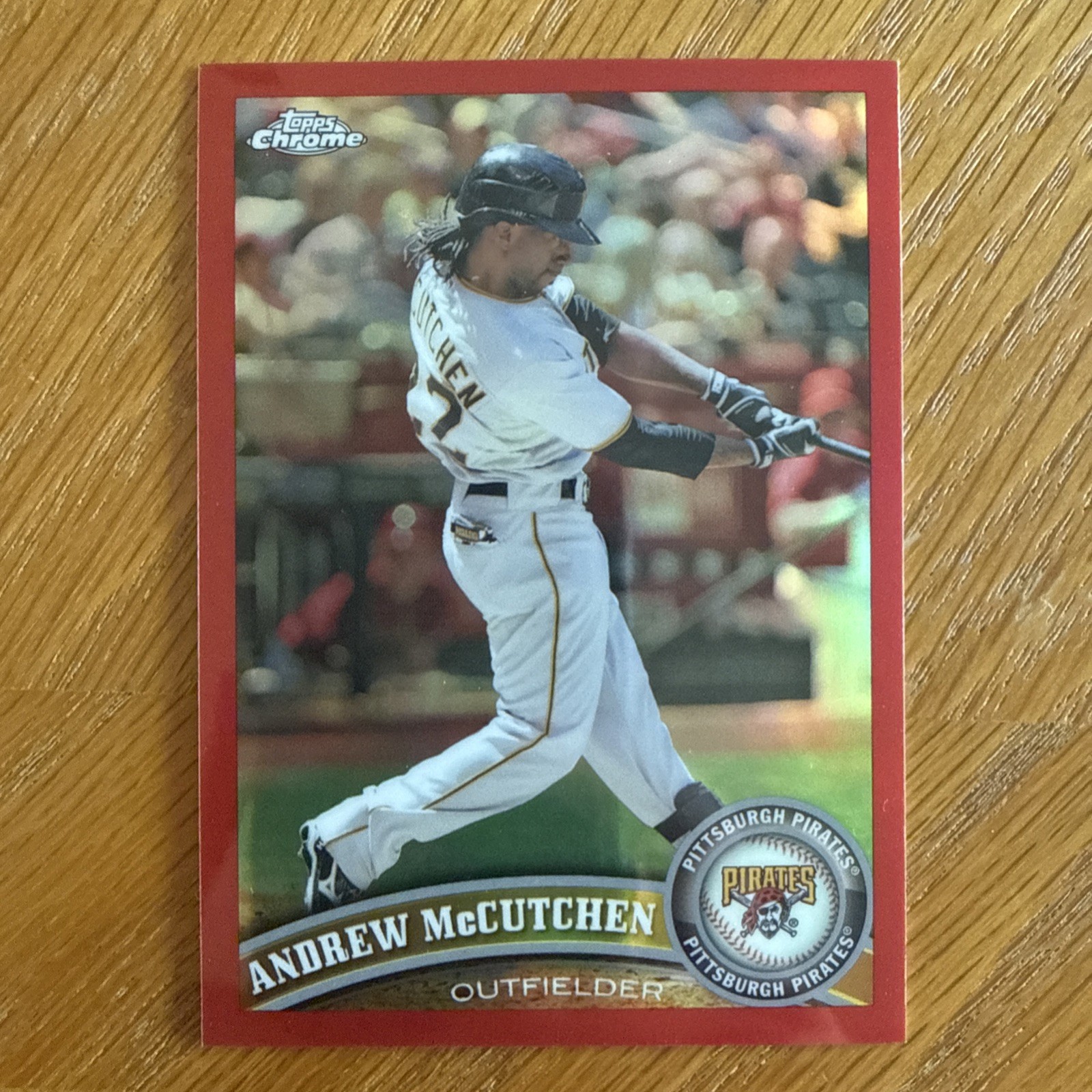 2011 Topps Chrome Andrew McCutchen #8 Red Refractor 17/25 Pittsburgh Pirates