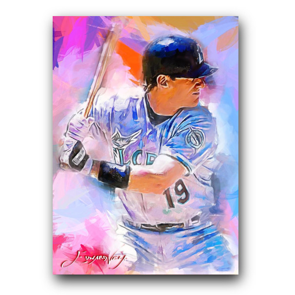Jeff Conine Art Card Limited 6/50 Edward Vela Signed (Miami Marlins)