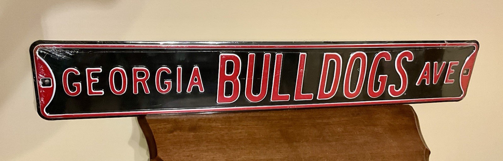 Georgia Bulldogs Football Embossed Steel Metal Street Sign 36×6” BRAND NEW
