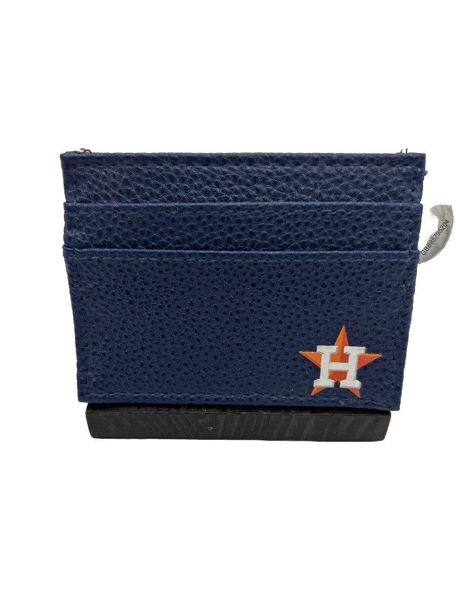 Houston Astros Blue Leather Card Holder MLB Logo Foco Forever Collectibles