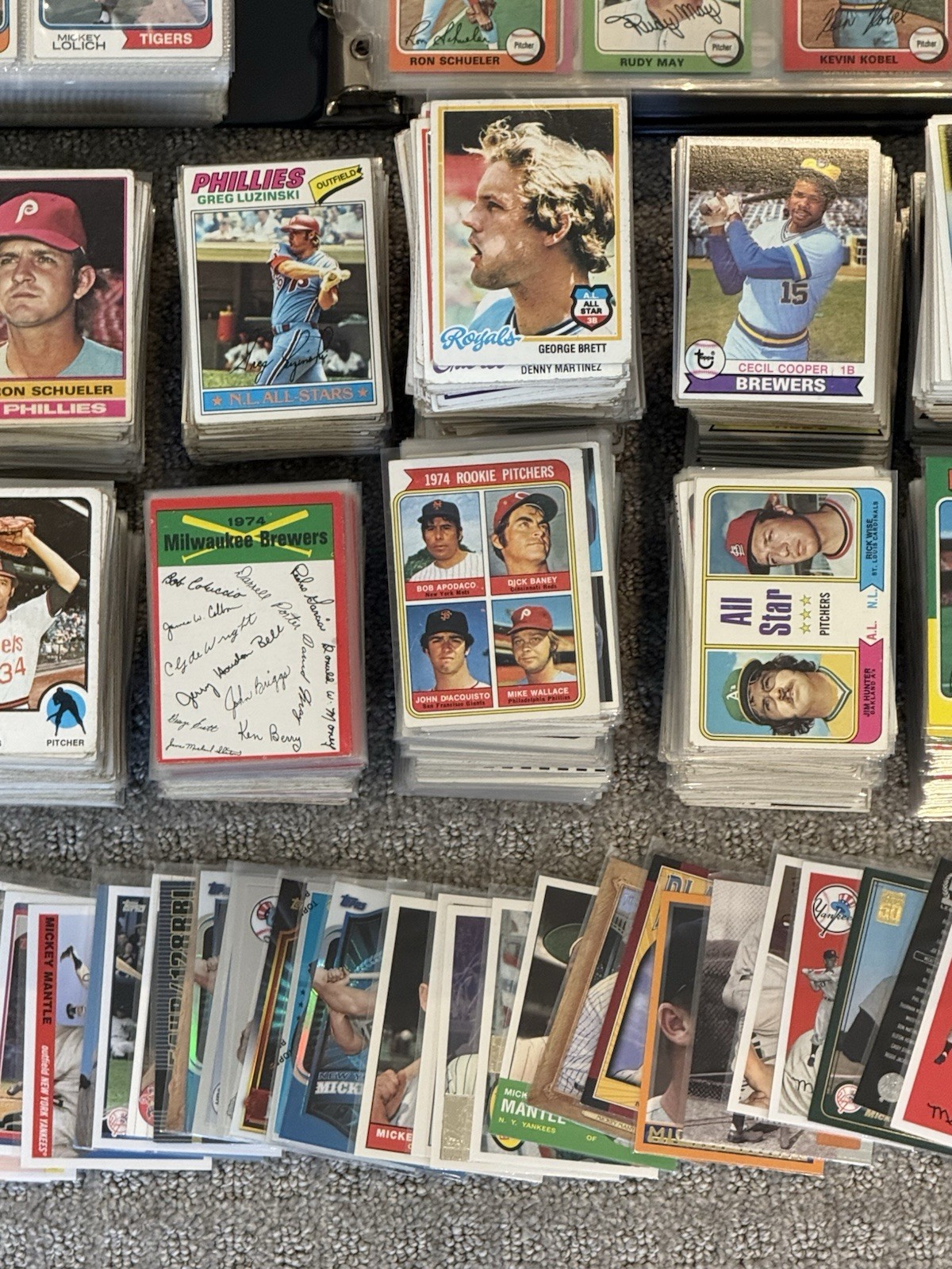 Vintage 1970s Topps Baseball Lot of Mystery Packs Mantle, Mays, Aaron, Yaz, Rose
