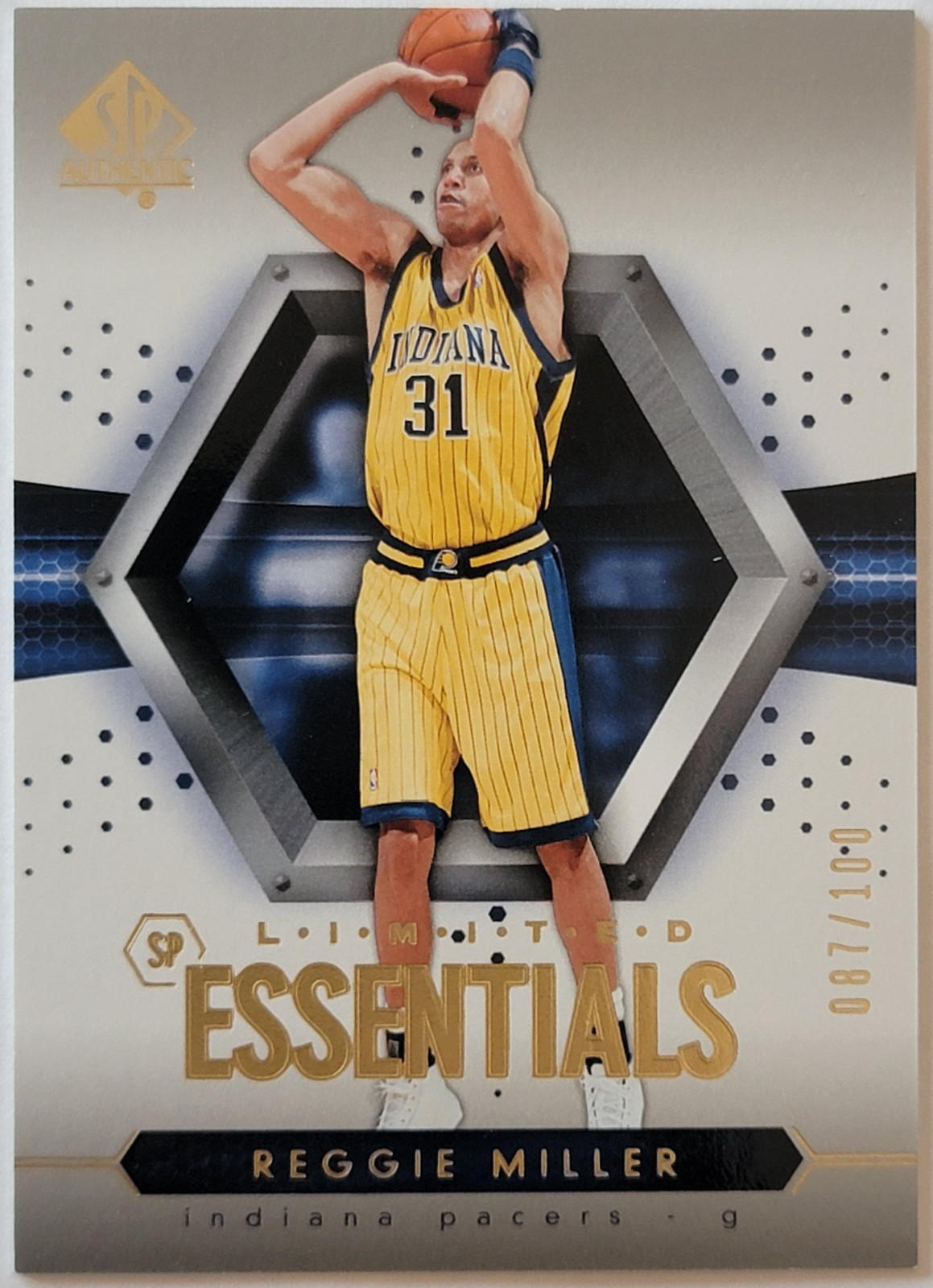 2004-05 SP Authentic – SP Essentials Reggie Miller #103 Limited /100