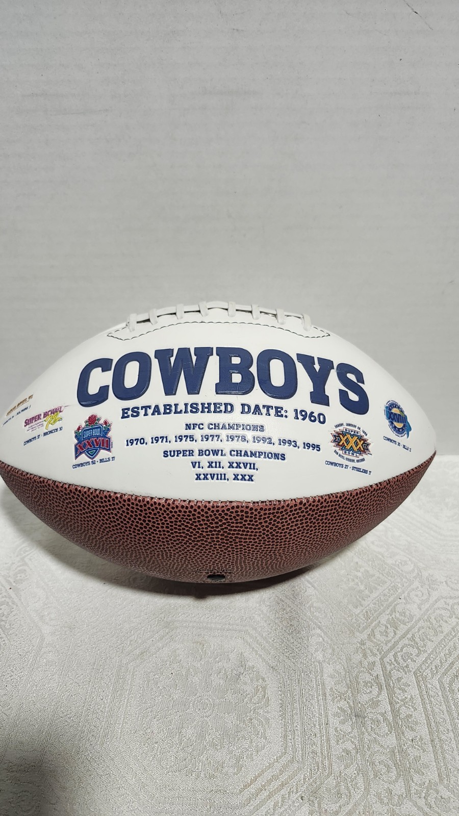 NFL DALLAS COWBOYS COLLECTORS FOOTBALL FOR SOUVENIR, MORABILIA SUPER BOWL