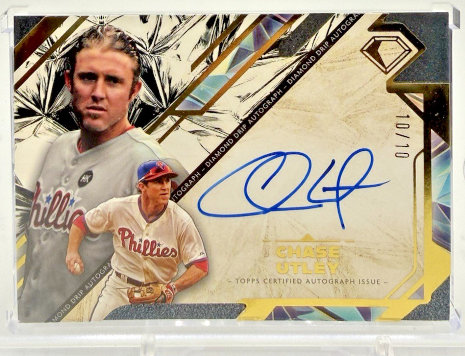 2025 Topps Diamond Icons Chase Utley Drip Black Auto /10 #DDA-CU Phillies