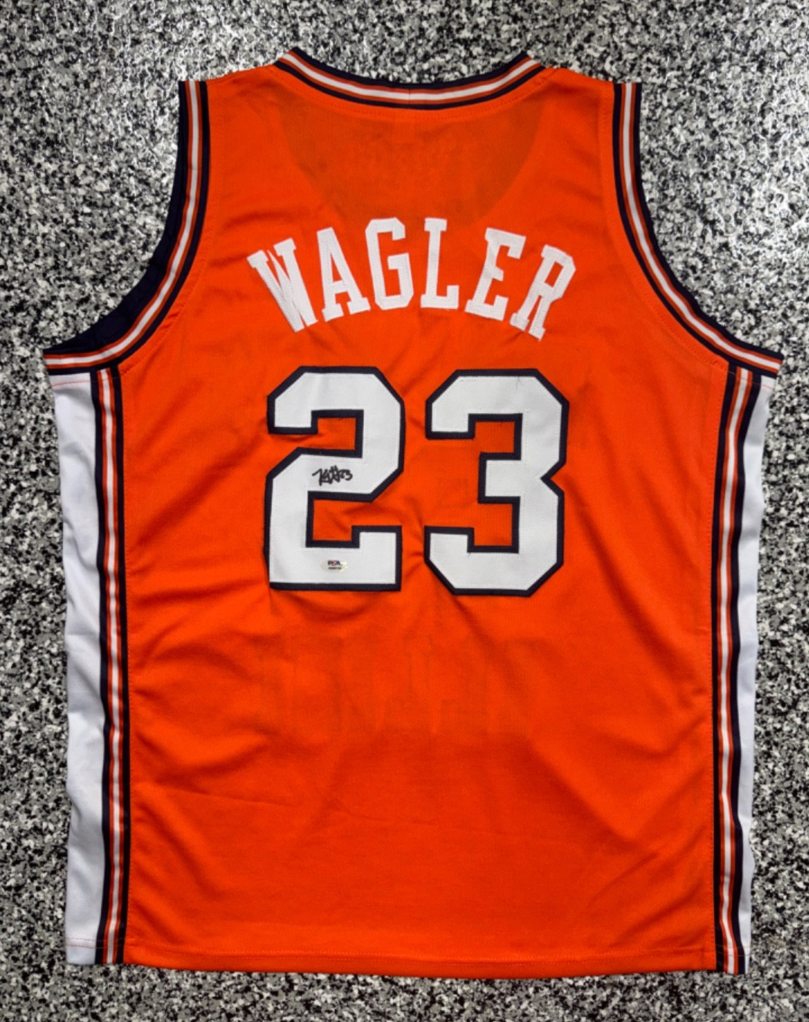 KEATON WAGLER signed autographed ILLINOIS FIGHTING ILLINI Jersey w/ COA PSA RARE