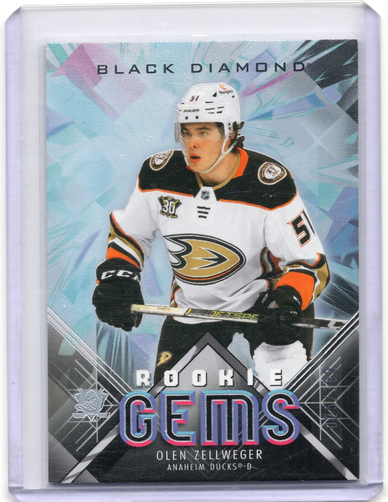 2024-25 Upper Deck Black Diamond – Rookie Gems Olen Zellweger #RG-OZ /399 (RC)