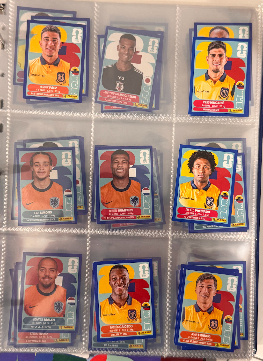 2026 Panini FIFA World Cup Sticker Blue Parallel Complete Lot FWC Group A B C
