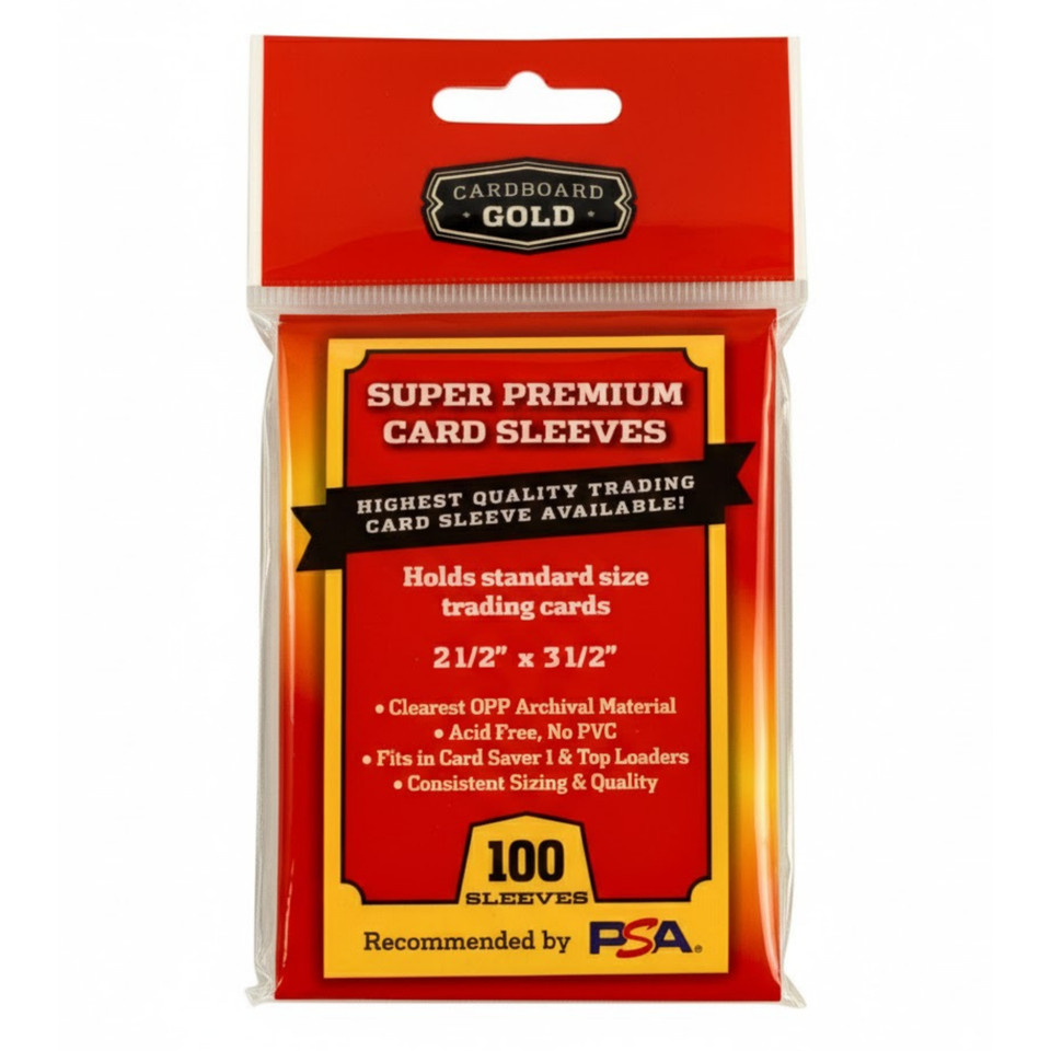 Cardboard Gold | Super Premium Card Sleeves 100 Count PSA Recommended