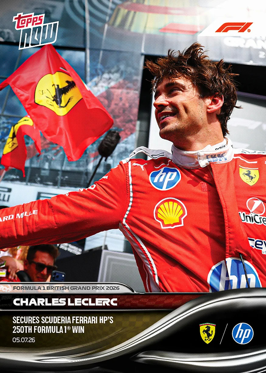 Charles Leclerc Ferrari 250th Win – 2026 Formula 1 Topps NOW – Card 44 Presale