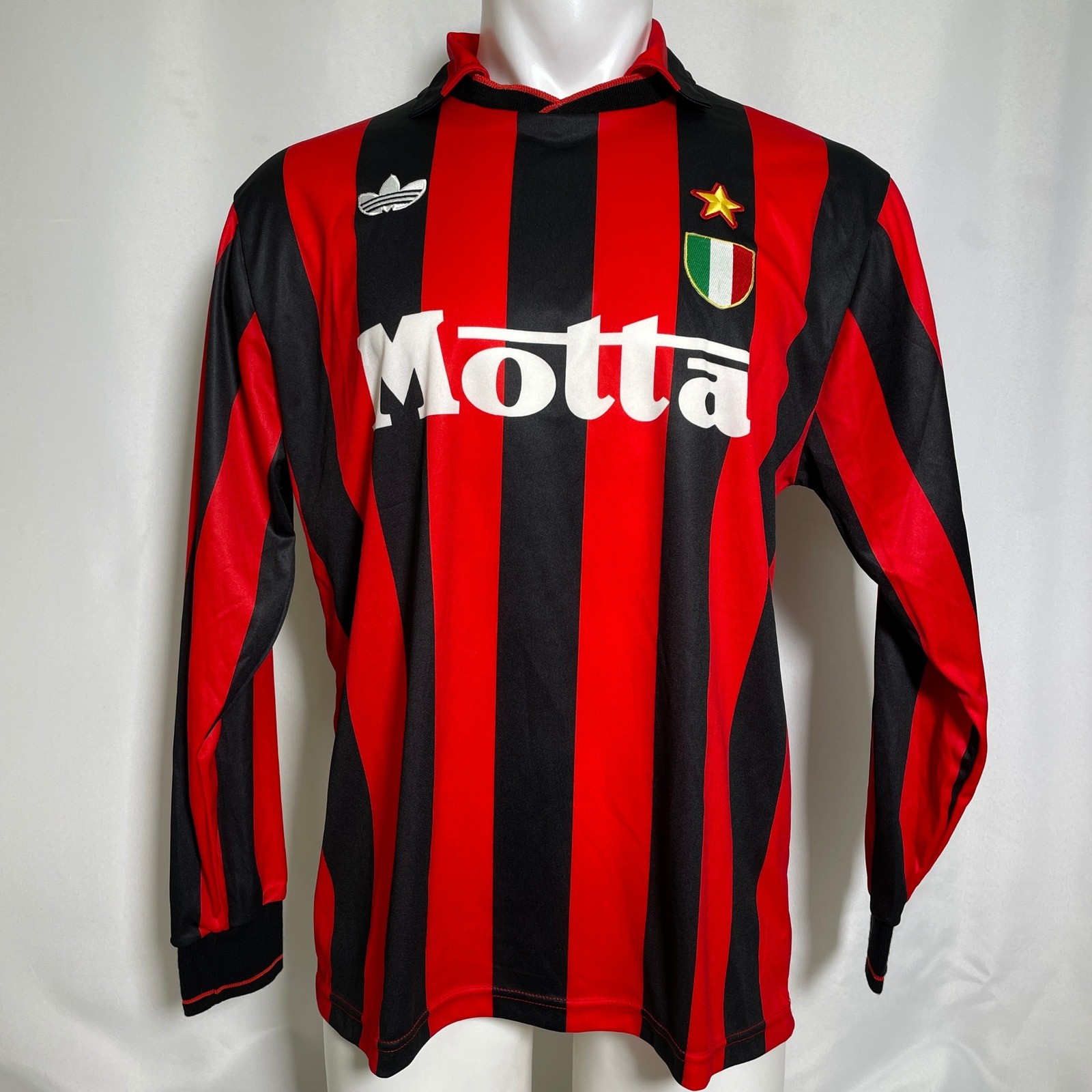 VTG AC Milan 1992-93 Adidas Tricot Home Long Sleeve Jersey Men’s XL