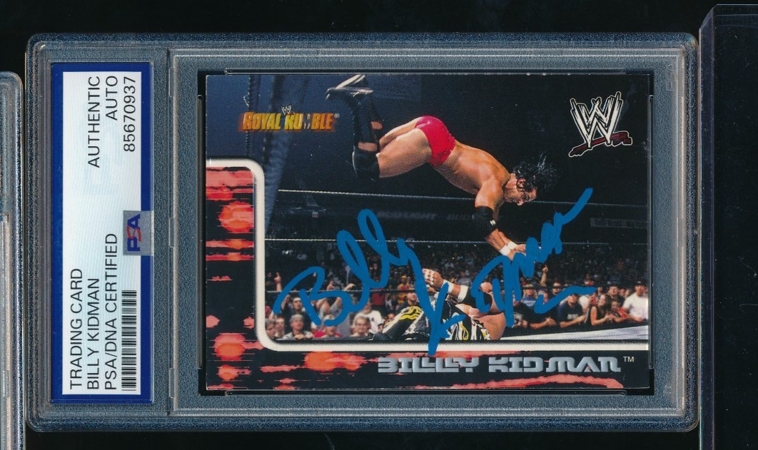 2002 Fleer #33 Billy Kidman signed auto autograph PSA/DNA crisp blue paint pen