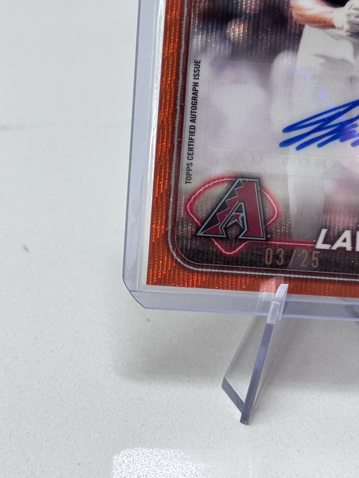 Topps Chrome RC Baseball Jordan Lawlar Orange Wave Refractor Auto 03/25