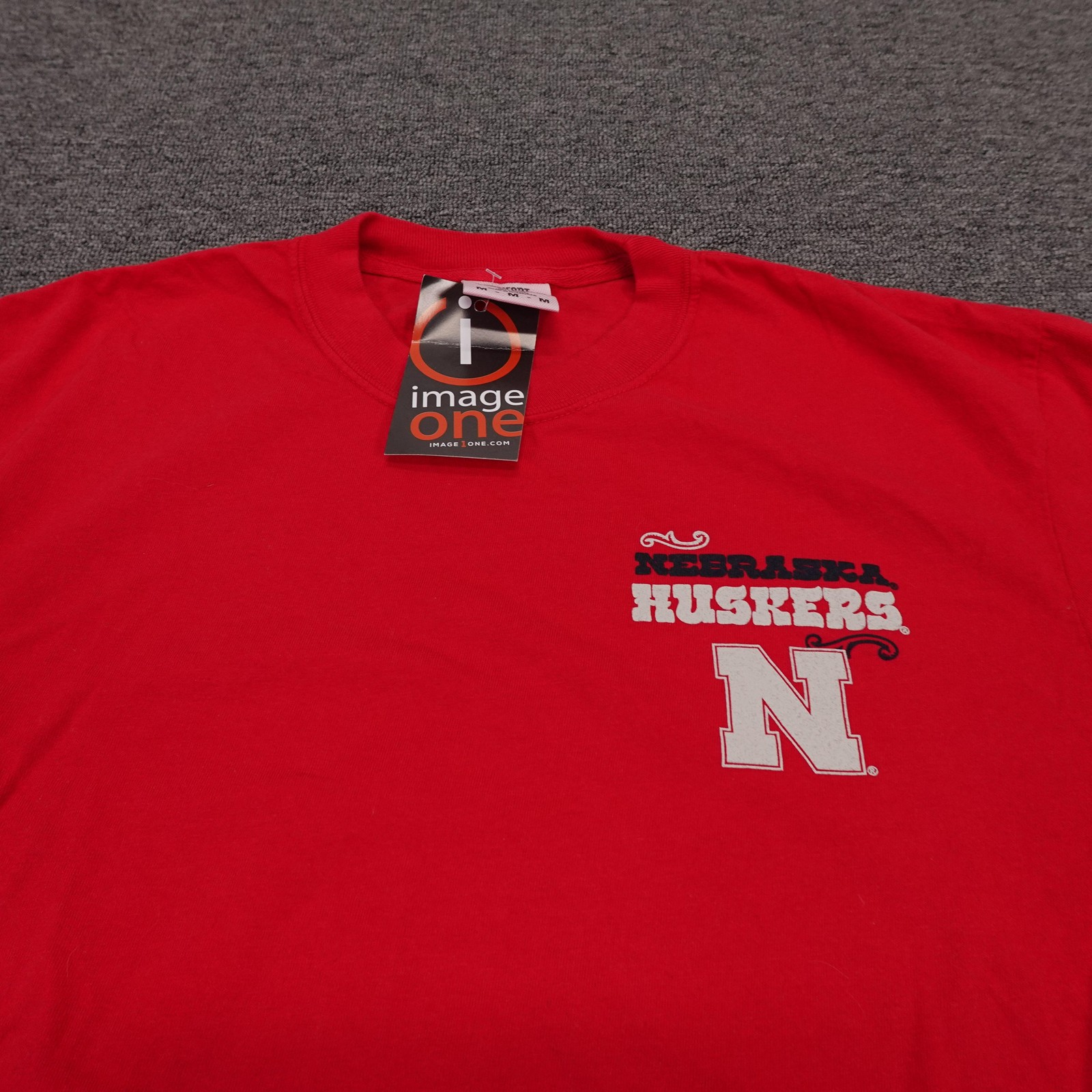 Nebraska Cornhuskers Shirt Mens Medium Red NCAA Football Comfort Colors Tee